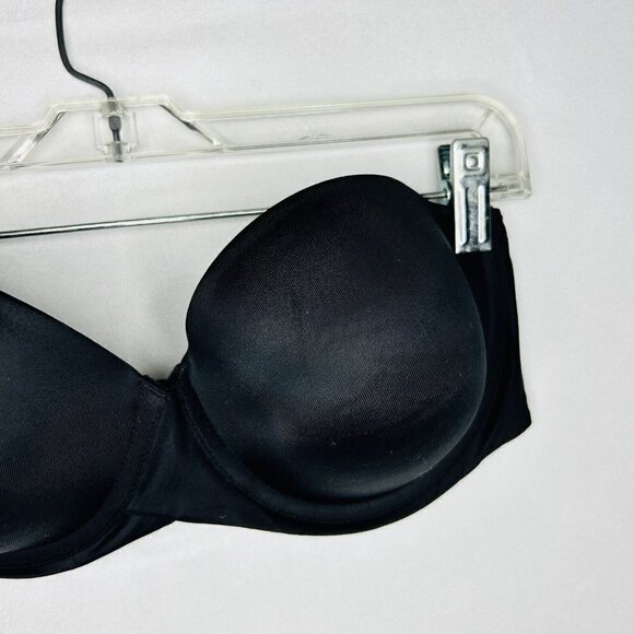Maidenform Women Bra 38C Black Strapless Underwire Lightly Padded Back Closure - Picture 2 of 5